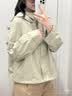 优衣库防风立领茄克女装/外套夹克484709 50 浅绿色 M 实拍图
