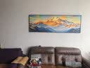 墨派（Mopai）手绘油画客厅装饰画肌理画沙发背景墙挂画奶油风横幅抽象大气壁画 日照金山 180x60cm手绘油画 实拍图
