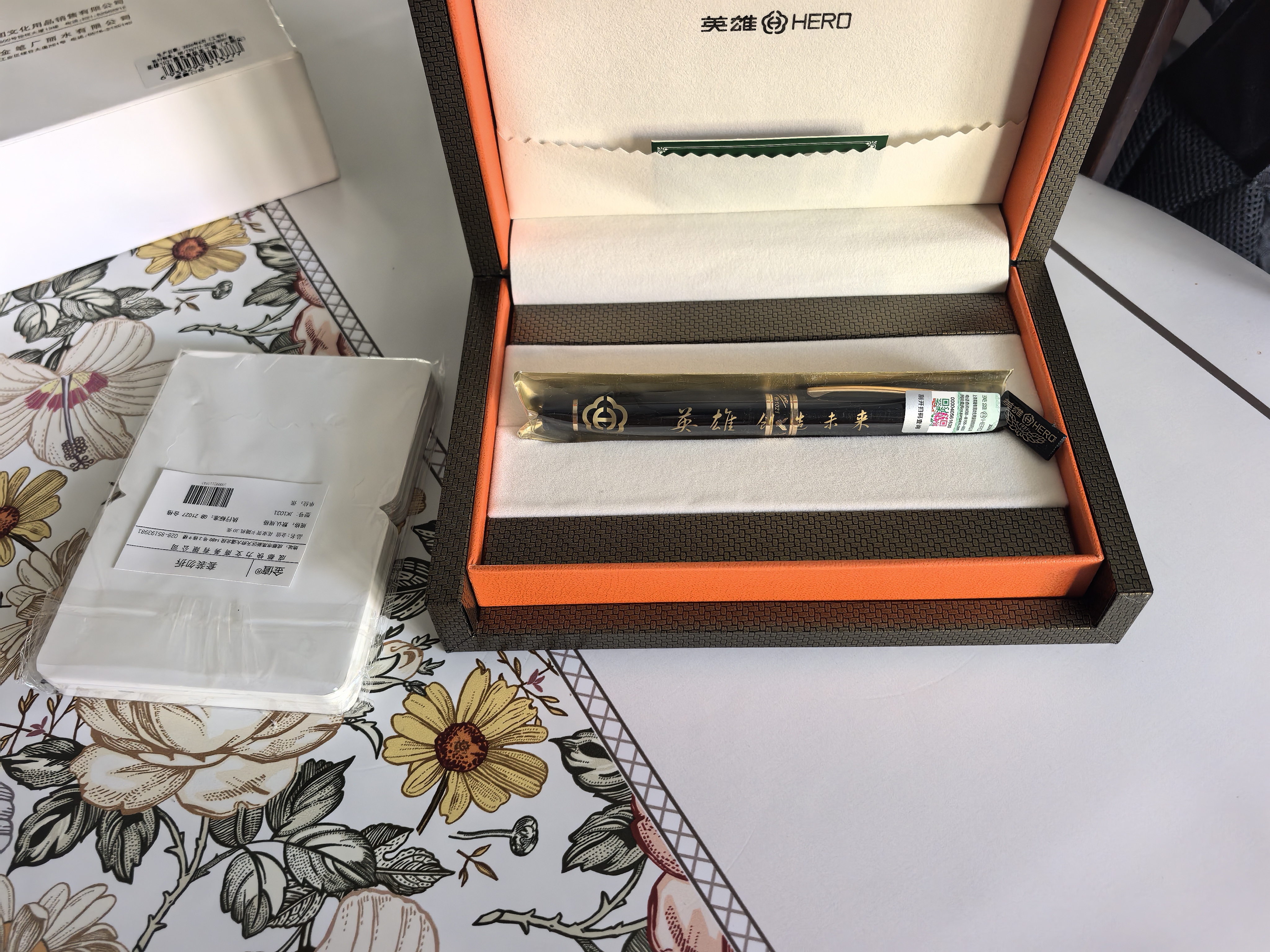 英雄（HERO）钢笔  1021美工笔铱金弯尖钢笔高端墨水笔 明尖美工 黑色 实拍图