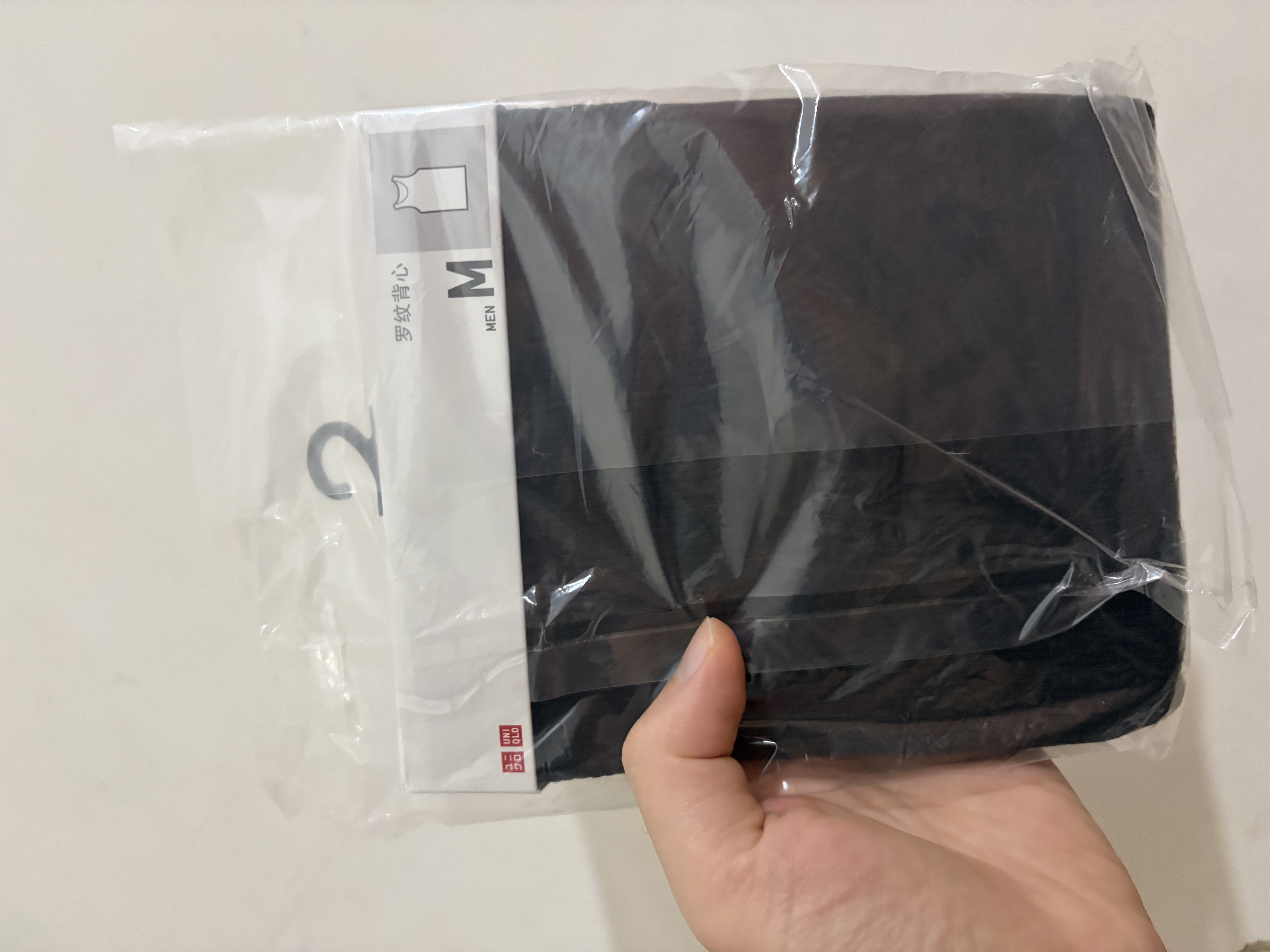 优衣库罗纹背心男装26春夏新款482759 00 白色 L 实拍图