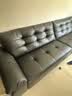 全友家居 现代简约风头层牛皮沙发客厅家用大黑牛真皮直排式飞鸟沙发 实拍图
