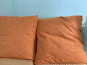 思篇沙发抱枕靠垫客厅加厚纯色亚麻简约汽车办公室腰枕床头靠枕靠背 橘色(加厚素色亚麻) 60*60cm抱枕套+枕芯 实拍图