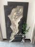 墨派（Mopai）九鱼图玄关装饰画带led灯的壁画砂岩绿植高级感客厅走廊过道挂画 01九鱼招财 总50x100cm(上40x85+底40x100) 双层立体精雕手工砂岩画 插电款【led灯带接电源22 实拍图
