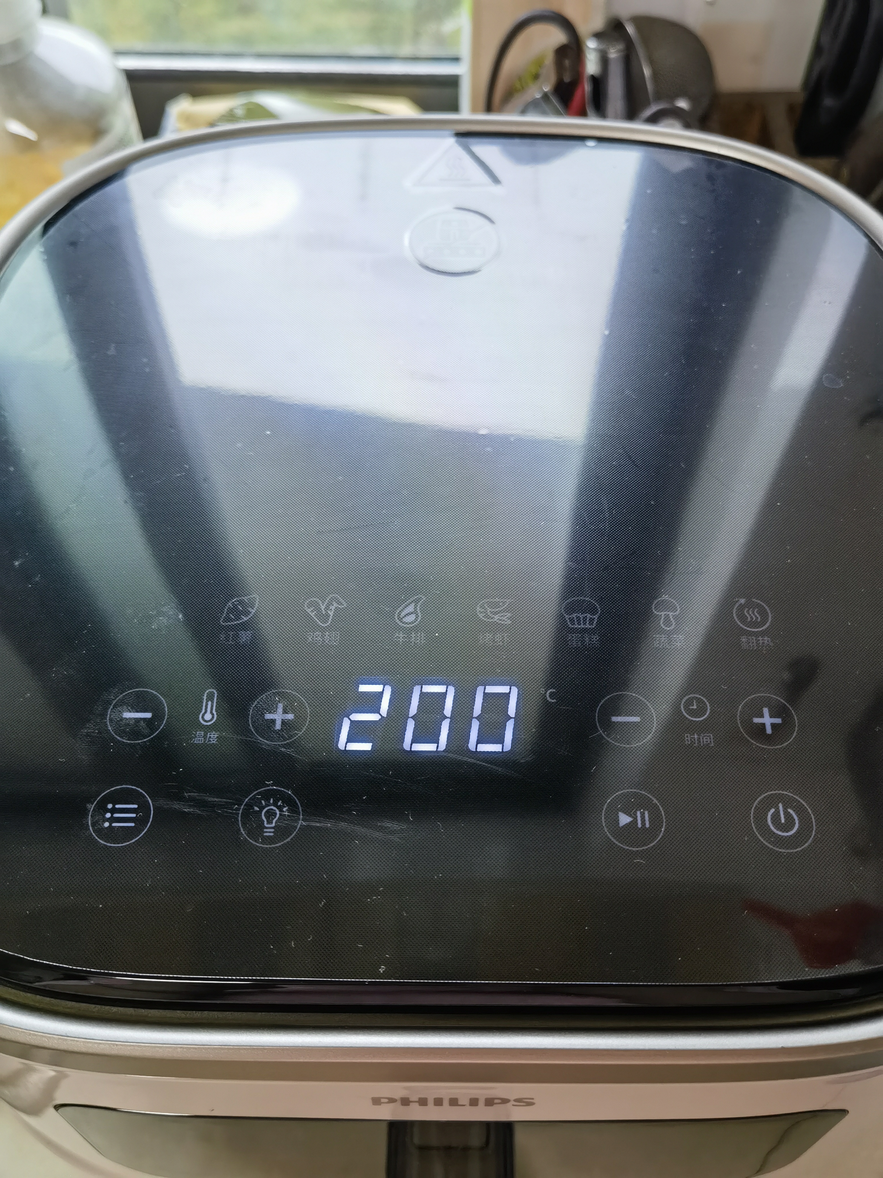 飞利浦（PHILIPS）海星空气炸锅 家用5.6L实用大容量 可视免翻面 智能触屏 多功能全自动 送礼优选 HD9257/20 实拍图