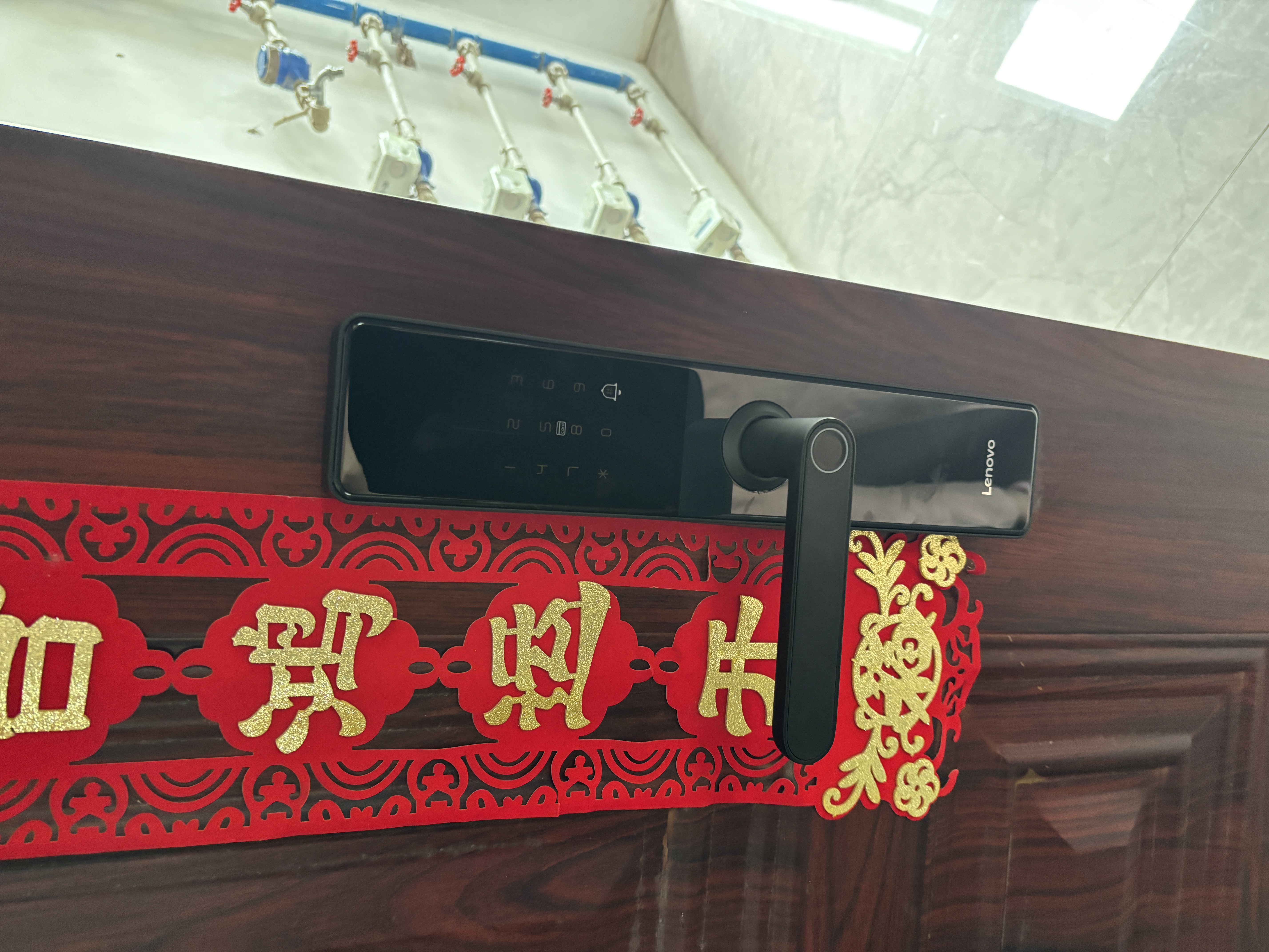 联想E20 指纹锁 智能门锁 民宿公寓 密码锁 入户门 智能锁 家用 防盗门 电子锁 C级锁芯 免费安装 实拍图