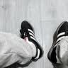 adidas T头鞋 STADT经典薄底运动板鞋平底鞋男女阿迪达斯三叶草   黑色/汉玉白/浅猩红（推荐女生买小半码）   39 实拍图