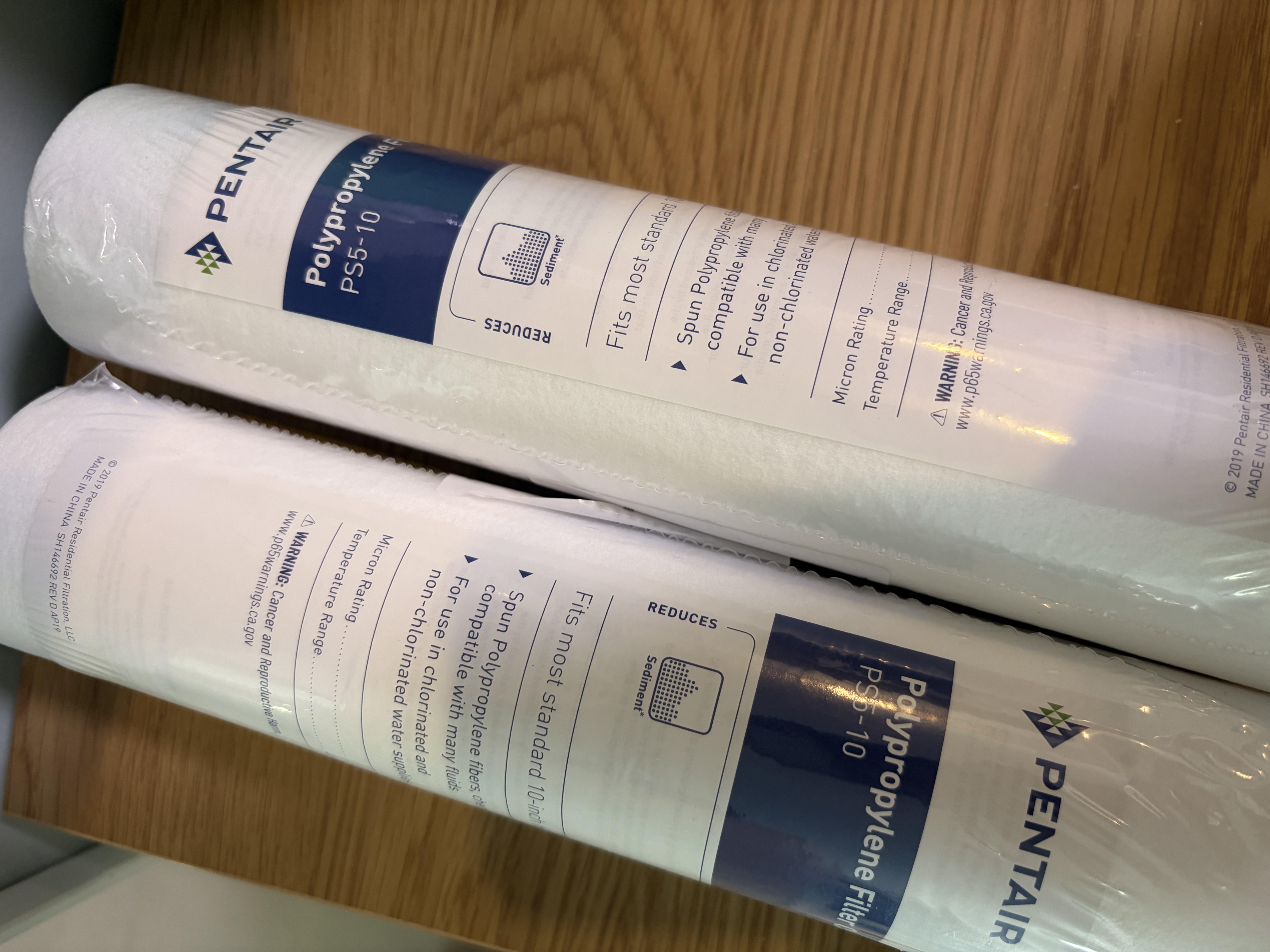 滨特尔（pentair） 净水器家用 前置10寸PP棉滤芯 简易更换 PP棉滤芯 10寸5μm通用 4只装 实拍图