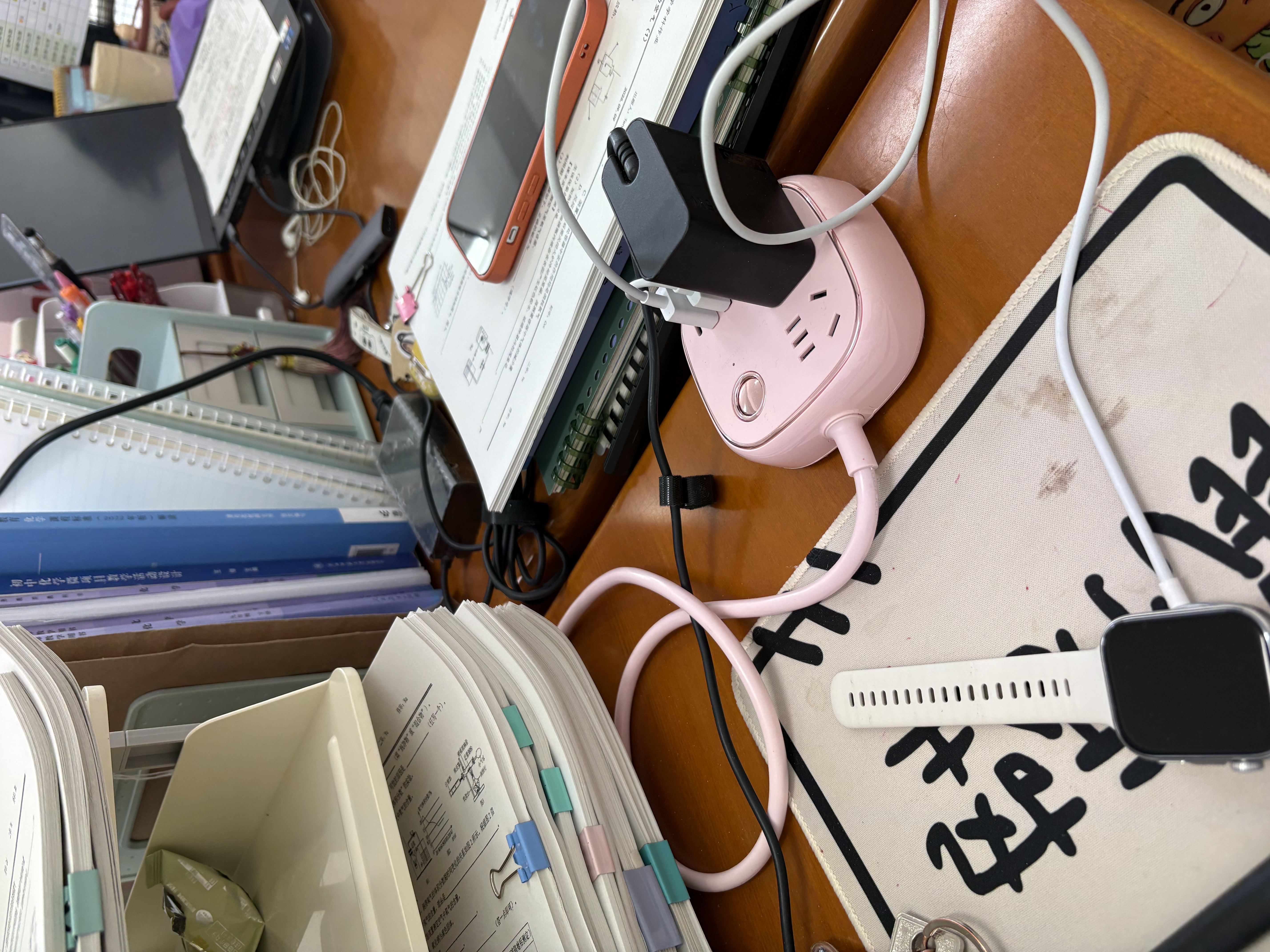 公牛（BULL）20W PD苹果快充插座/插线板/插排/排插/拖线板 复古插座 3usb+2位五孔全长1.5米GN-R602KQ樱花粉 实拍图