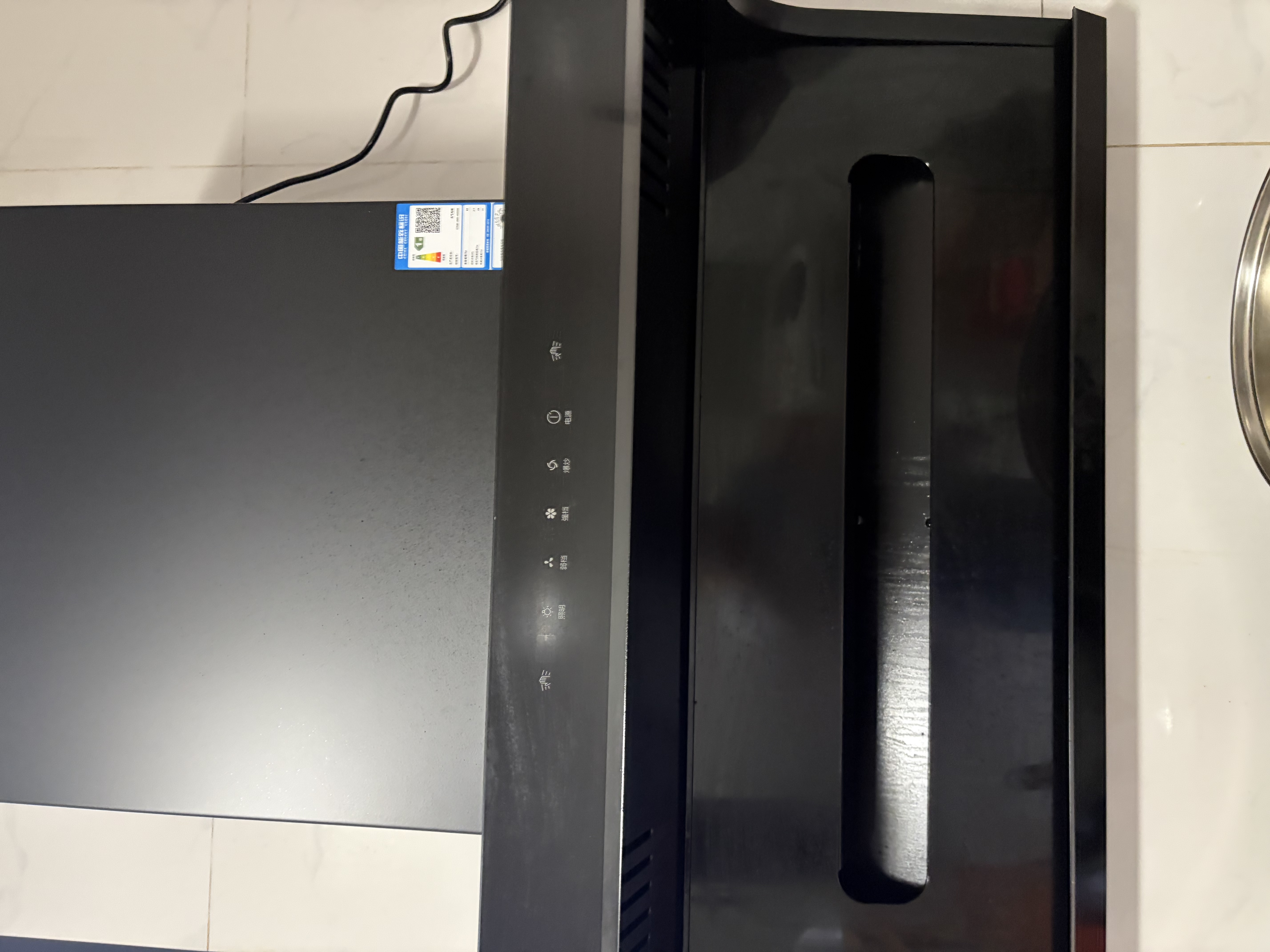 名气（MQ）【推荐新品533】小黑翼Pro A5508顶侧双吸25风量大吸力 家用上门安装以旧换新抽吸排油烟机可搭灶 实拍图