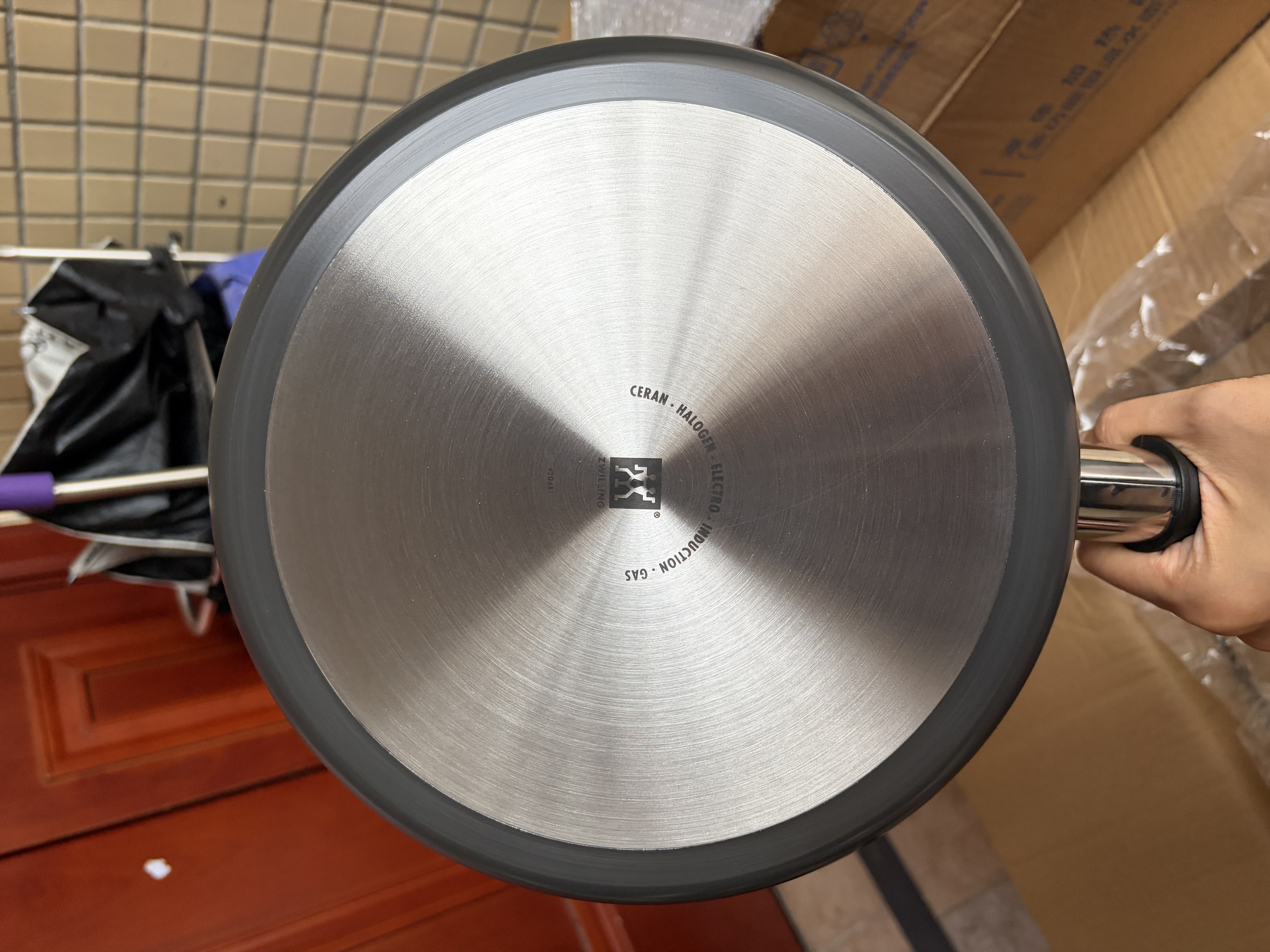 双立人（ZWILLING）不粘煎锅平底锅有钛陶瓷覆面牛排煎蛋锅Motion Plus 炉灶通用26cm 实拍图