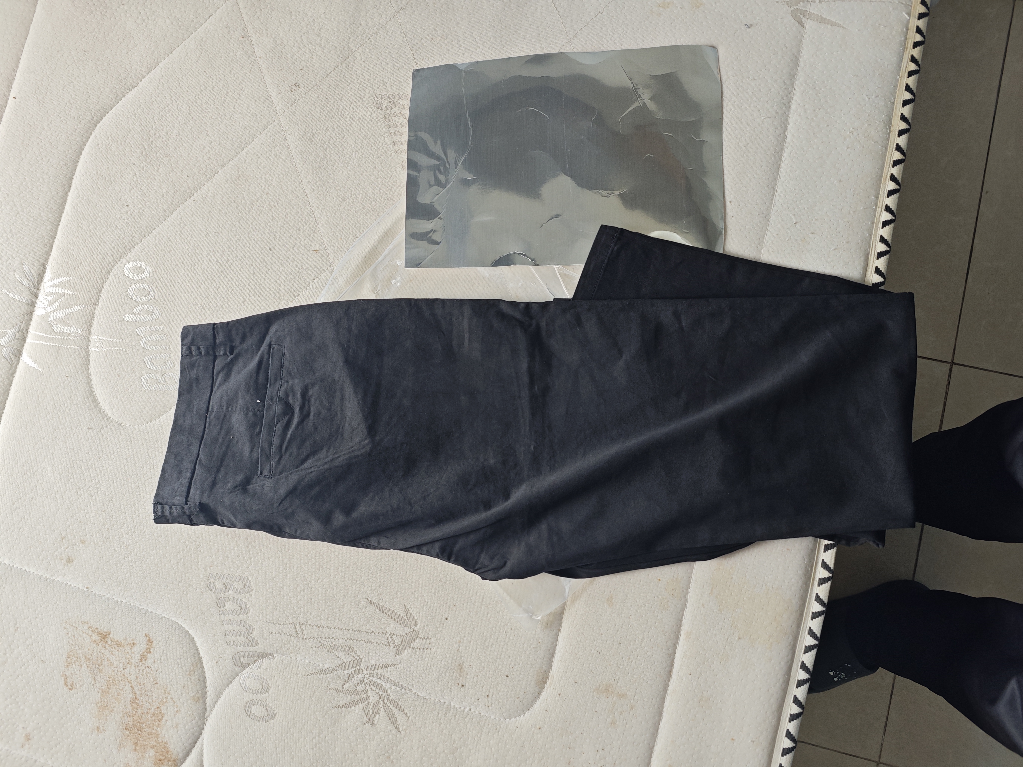 啄木鸟（TUCANO）休闲裤男士夏季商务含棉直筒修身纯色百搭长西装裤男装 黑色34 实拍图