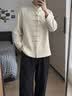 花花公子（PLAYBOY）宽松大码唐装中国风男装汉服成人古装中式服装男秋季款 米色【专柜品质】 M 165【专柜品质】 晒单实拍图