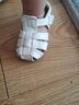 卡特兔儿童凉鞋女童公主鞋婴儿学步鞋宝宝软底幼儿园透气机能男宝小白鞋 白色（无吊坠） 20 内长12.5cm 脚长11.5-12.0 实拍图