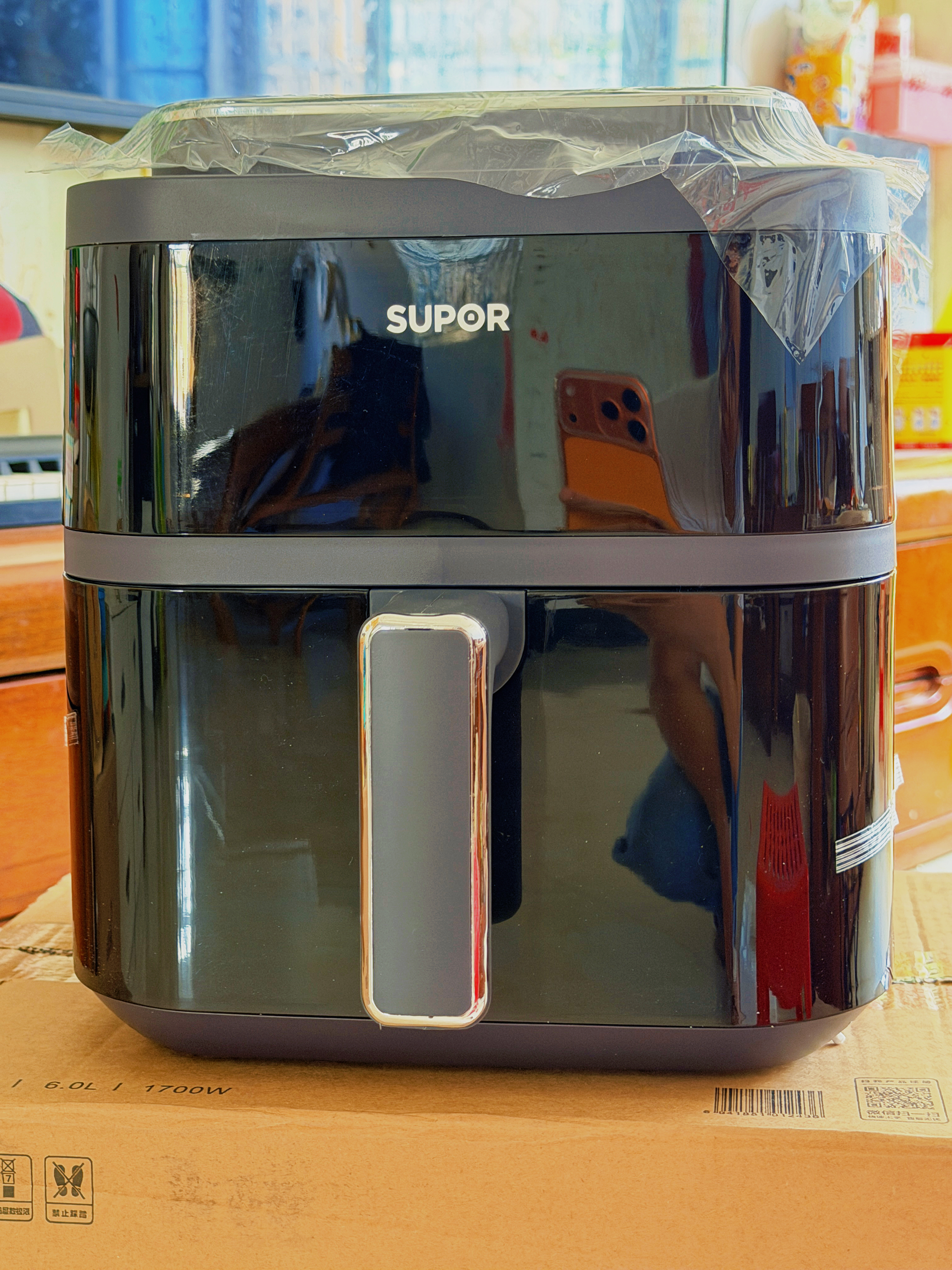 苏泊尔（SUPOR）免翻面空气炸锅上下可视家用全自动蒸烤一体机6L大容量金属内腔电炸锅新款KD60D876 实拍图