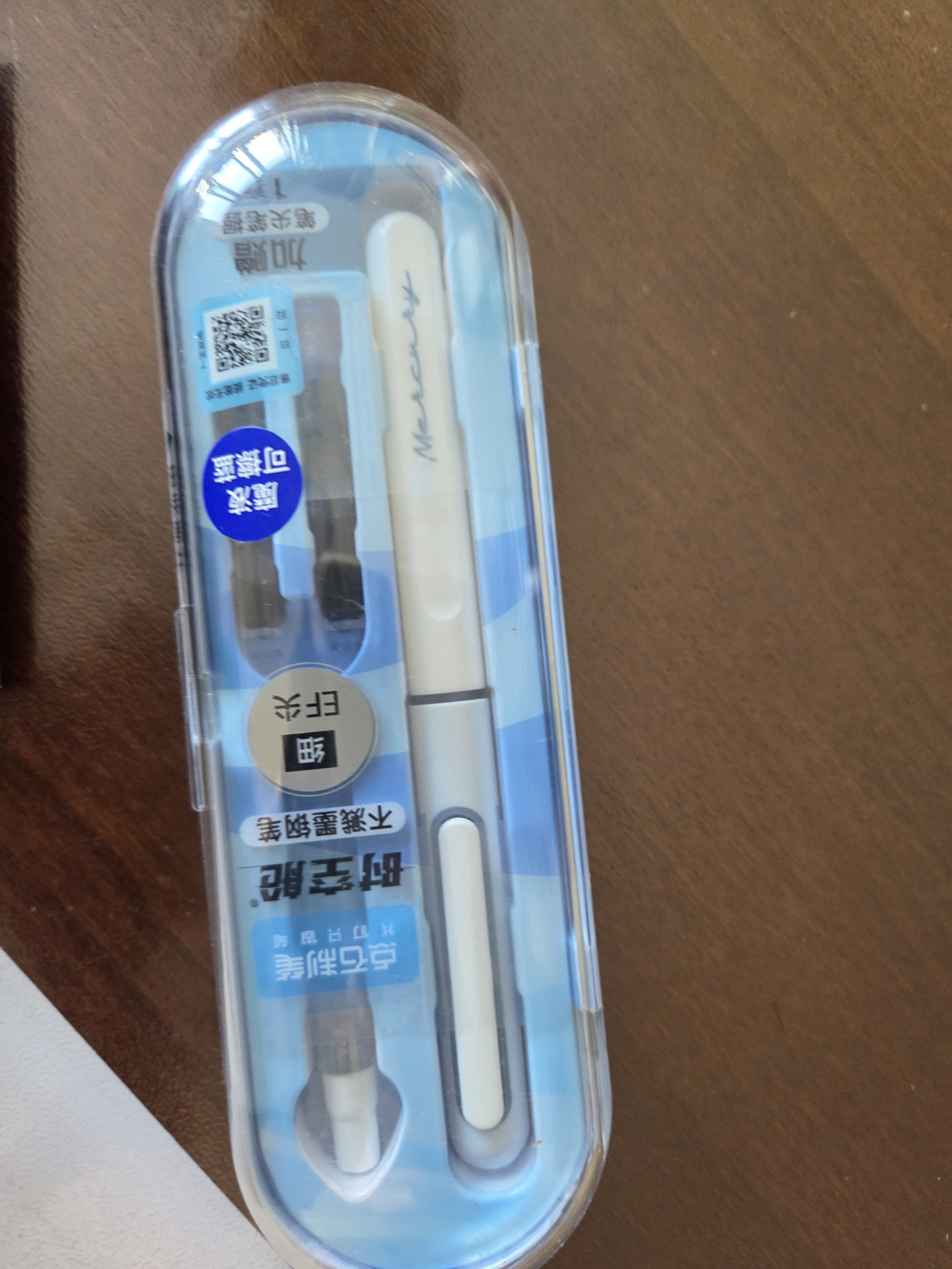 点石制笔 时空舱不溅墨正姿钢笔EF尖细尖小学生三年级可换墨囊练字书法钢笔7155蓝杆-EF尖魔液可擦蓝 实拍图
