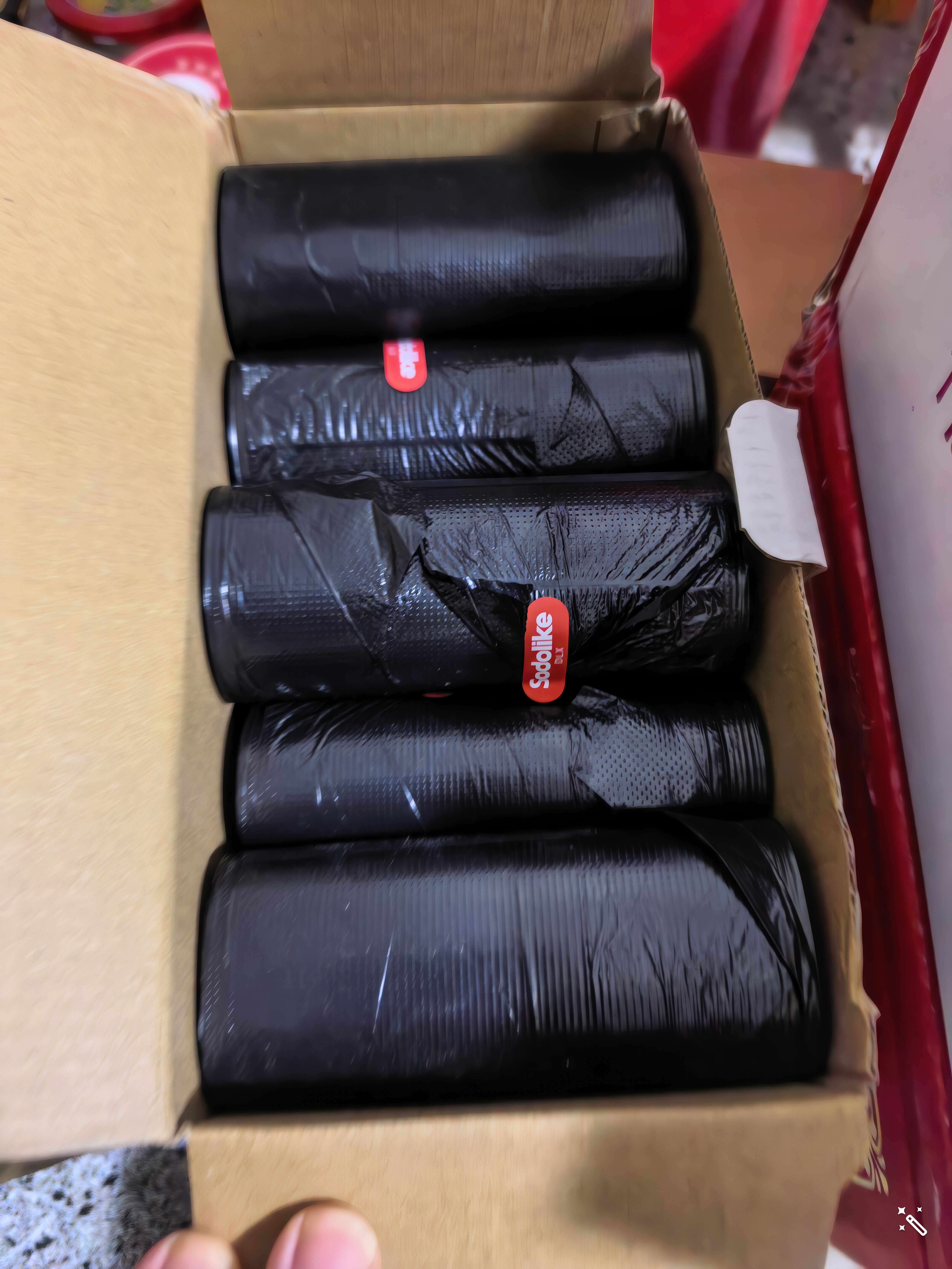 Sodolike尚岛背心垃圾袋黑色50*65cm1000只双面2丝点断式手提整箱装 实拍图