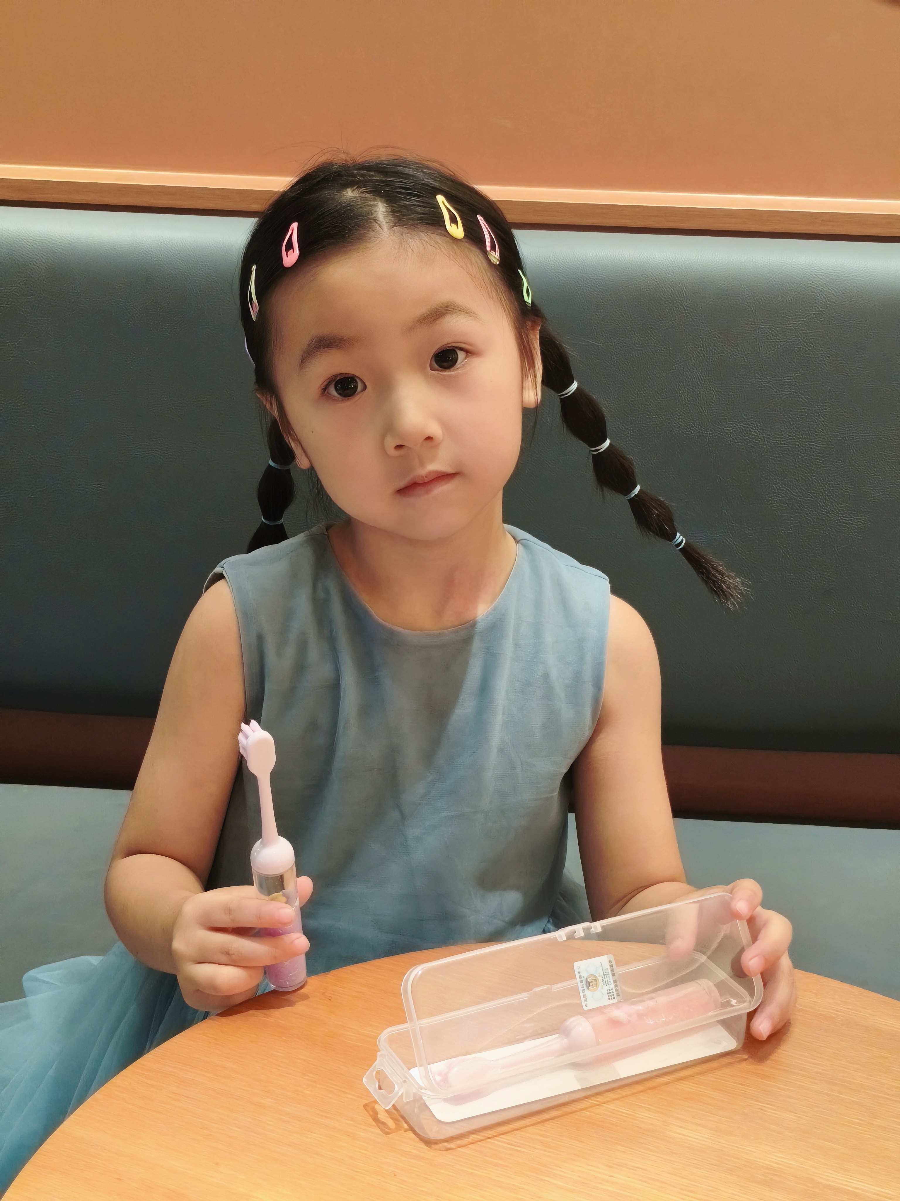 马博士儿童牙刷含氟婴儿软毛牙刷宝宝口腔清洁2支装粉色+紫色 实拍图