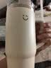 名创优品（MINISO）儿童保温杯吸管大容量冰霸杯保冷办公居家运动水杯900ML(米色) 实拍图