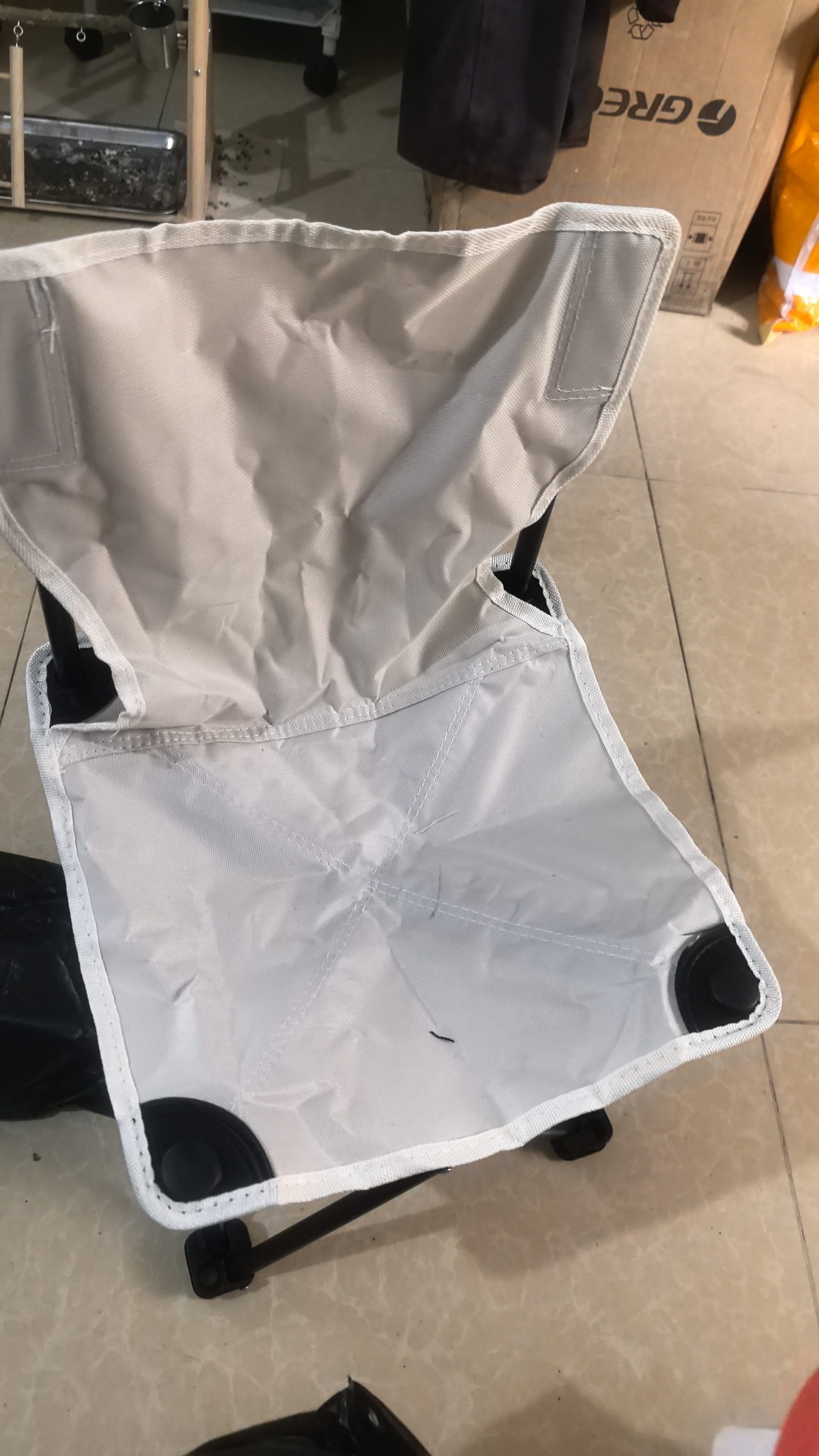 户外装备高品质车载便携亲子户外折叠椅用于露营钓鱼写生 白色中号33（无收纳袋） 实拍图