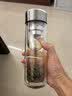 苏泊尔（SUPOR）玻璃杯抗菌泡茶杯一键开盖双层茶水分离杯男士水杯子教师节礼物 实拍图