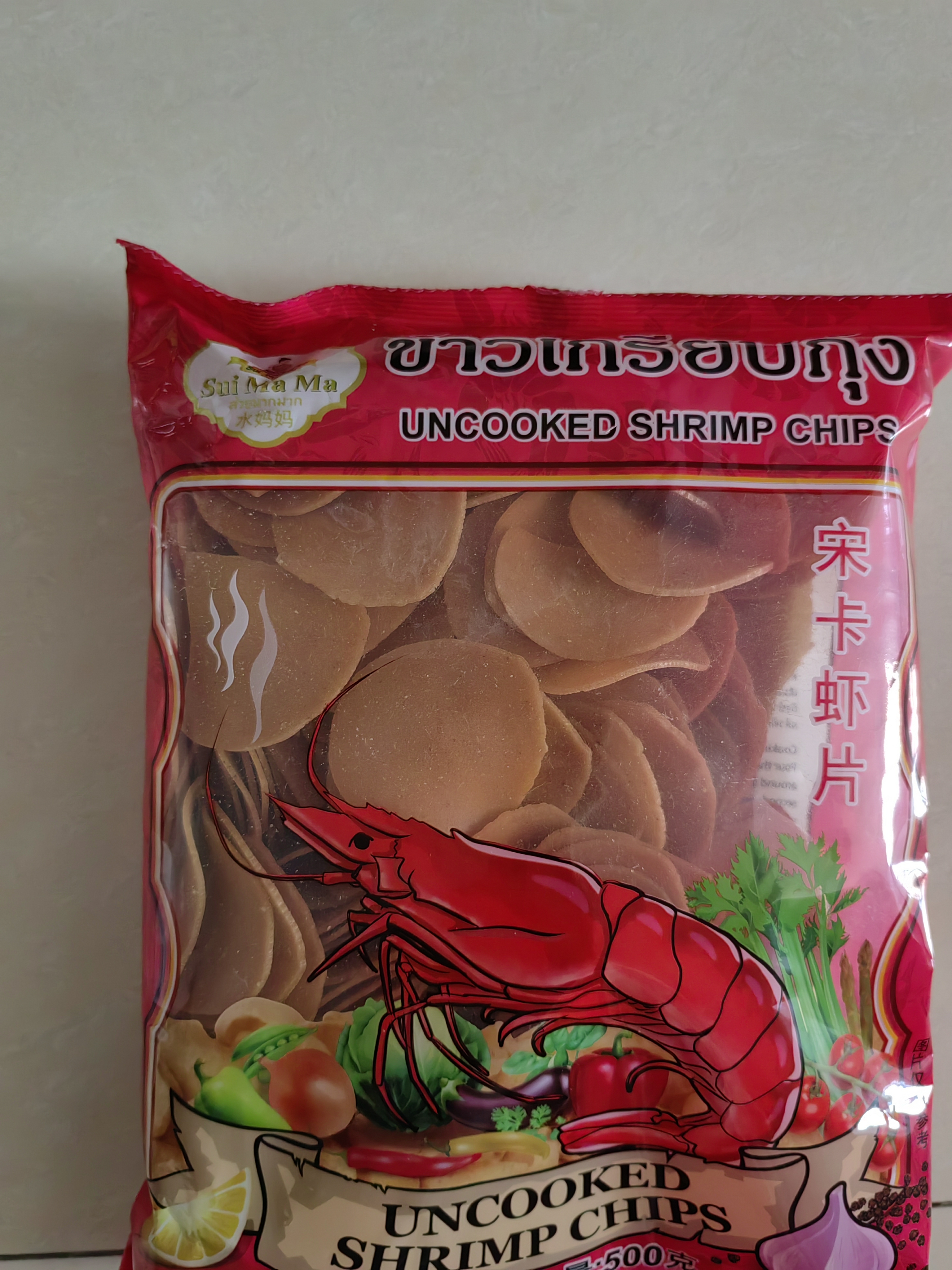 水妈妈泰国虾片500g 泰国进口 自己炸 油炸大虾片半成品 龙虾片零食 实拍图