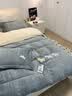 雅鹿加厚牛奶绒四件套冬季珊瑚绒双面绒被套床单床上用品加绒被罩被单 山茶奶白+暖卡其H-加厚款牛奶绒 1.8m床 床单款 四件套（被套200*230cm） 实拍图