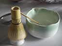 蓬茗茶筅抹茶碗套装宋代点茶器具日式百本立打抹茶茶碗茶拔工具竹刷子 绿花口抹茶碗带嘴5件套+纸盒 实拍图