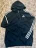 adidas休闲舒适三条纹立领夹克外套卫衣男装秋季阿迪达斯轻运动 黑色/白（推荐选大一码）   M 实拍图