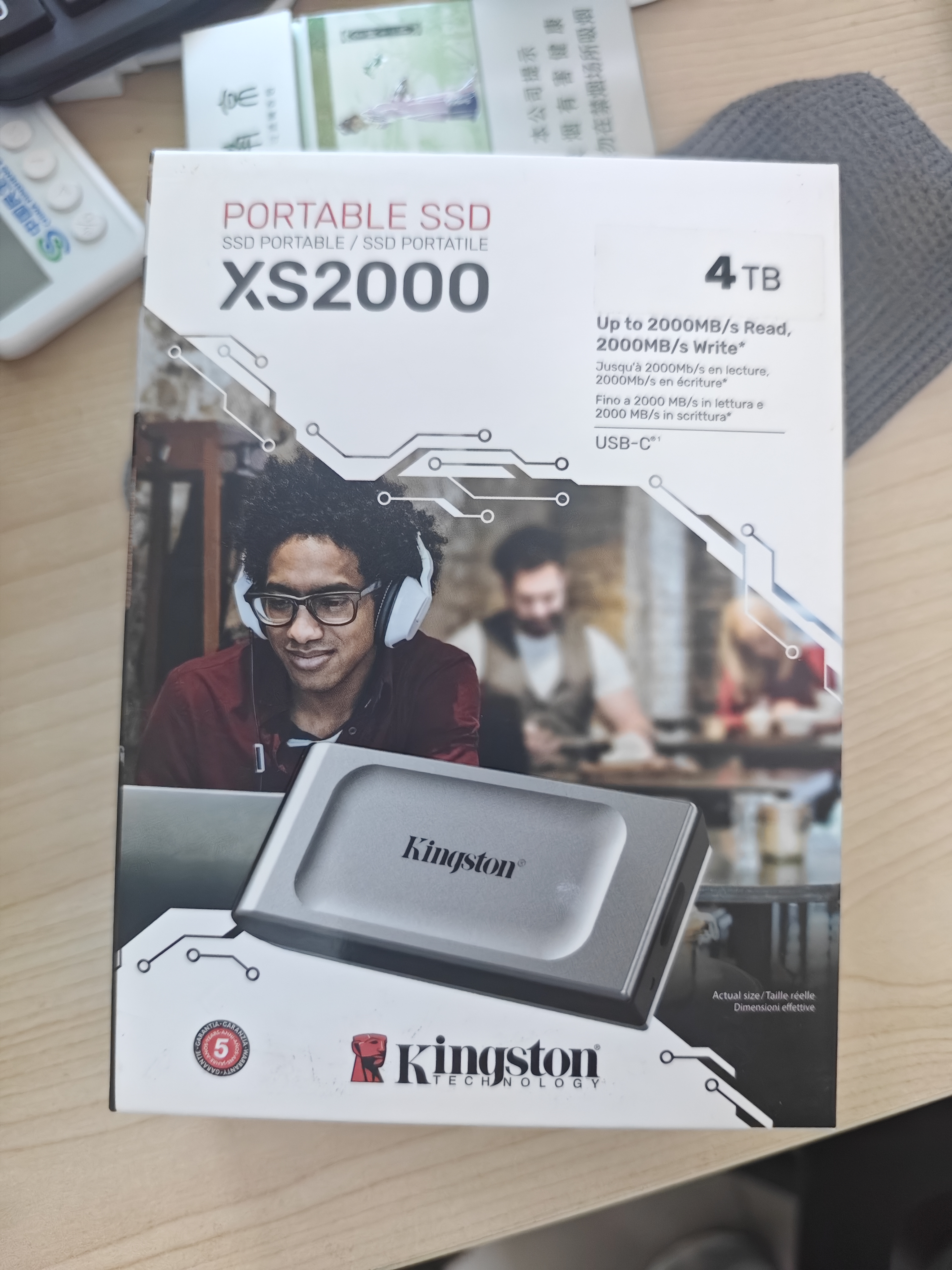 金士顿（Kingston）4TB Type-C USB3.2 移动固态硬盘（PSSD）XS2000 高速读写2000MB/s IP55等级三防保护 手机直连 实拍图