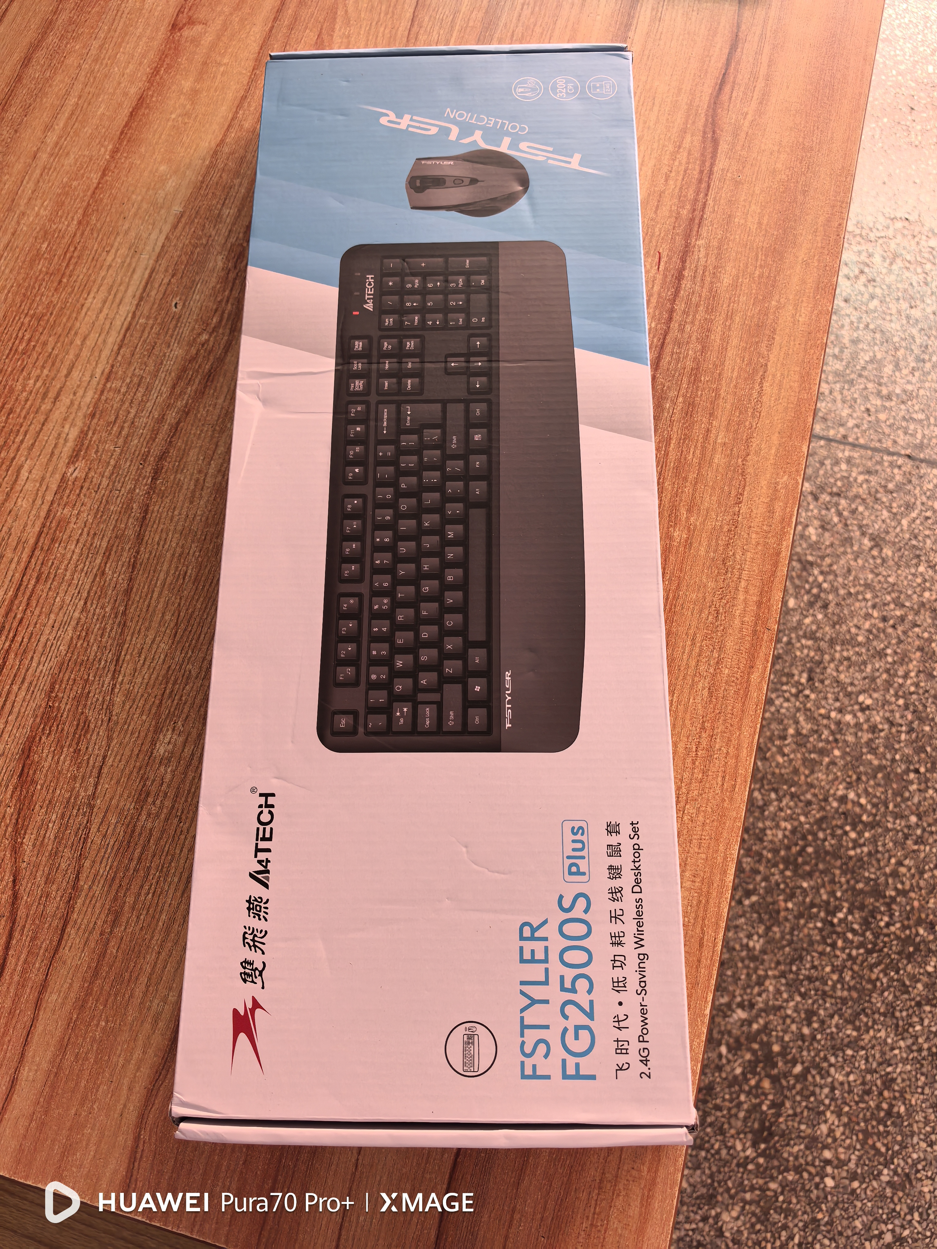 双飞燕（A4TECH）FG2500S PLUS 104键 无线键鼠套装 无线键盘鼠标套装鼠标键盘套装办公打字带手托轻音 遂空灰 无线 实拍图