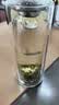 天喜（TIANXI） 水杯玻璃杯大容量杯子家用便携男女办公泡茶杯随手茶水分离杯 本色350ml（双层加厚玻璃） 实拍图