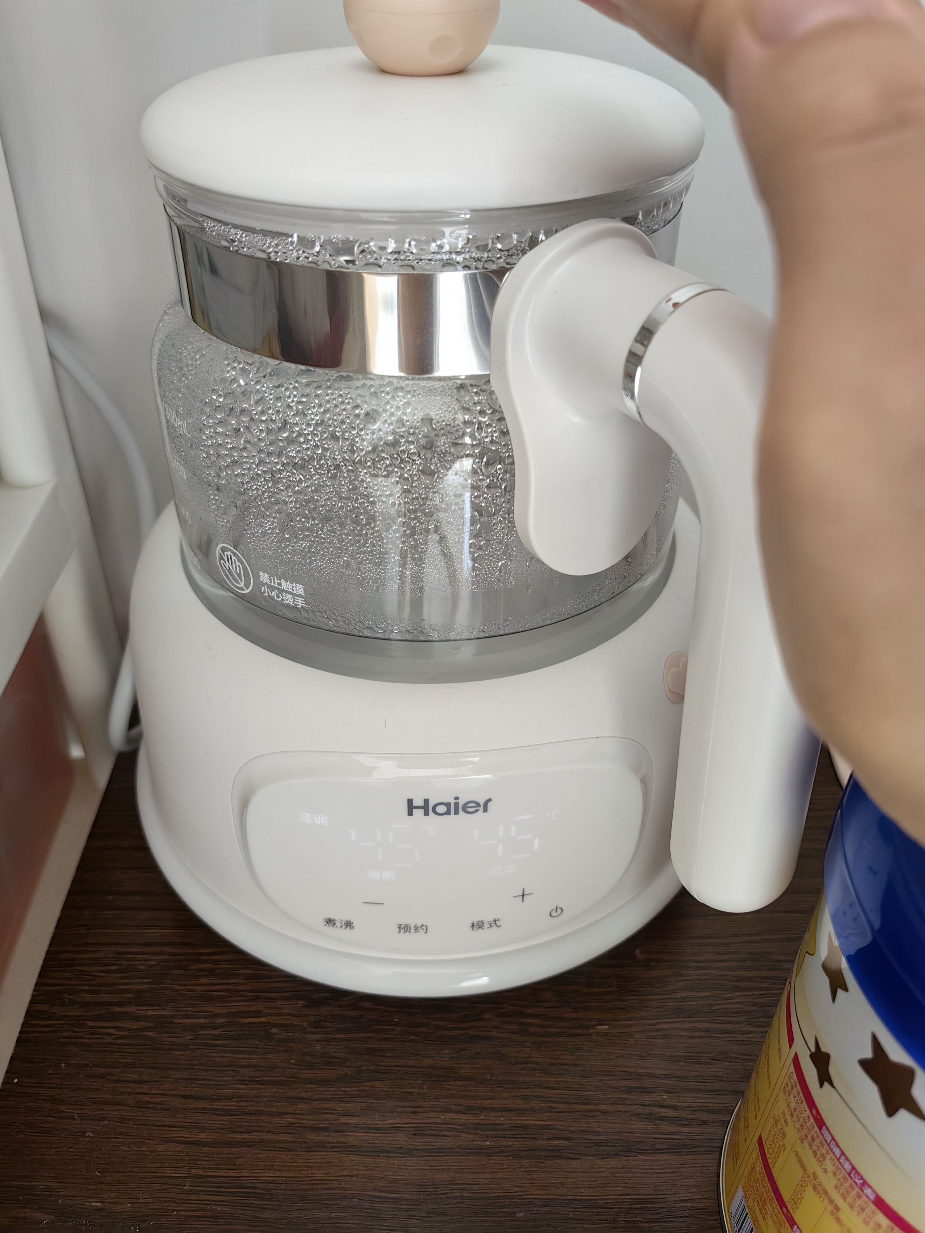 海尔（Haier）全玻璃恒温水壶恒温壶调奶器母婴级婴儿冲泡奶粉电热烧水壶1.3L 实拍图