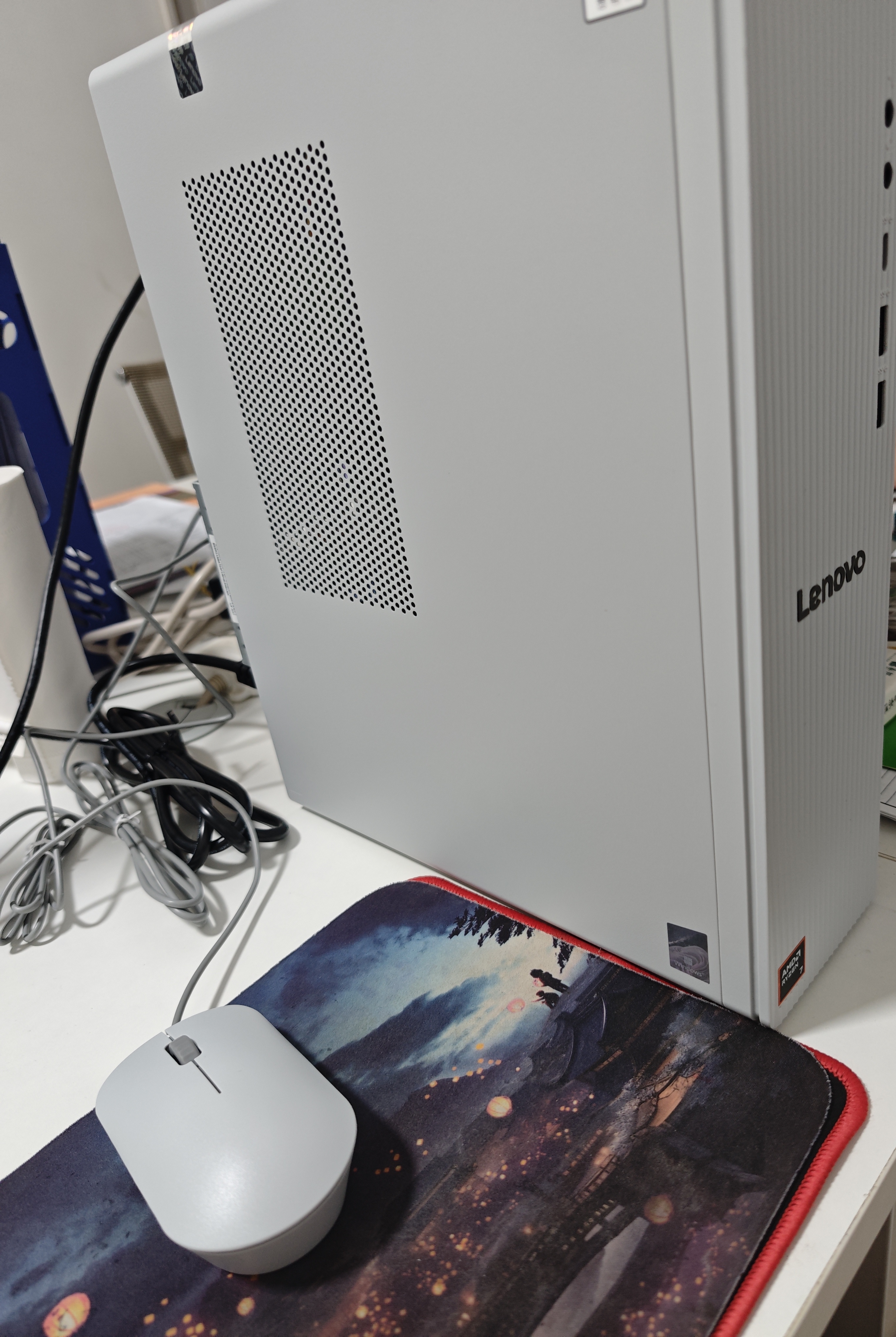 联想（Lenovo）小新原天逸510S商务办公台式电脑主机(AMD R7 H-255 16G内存 512G SSD 正版office)23.8英寸 实拍图