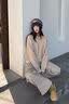 DKNY唐可娜儿针织衫女2026年新款独特撞色早秋穿搭圆领长袖女士毛衣PC 实拍图