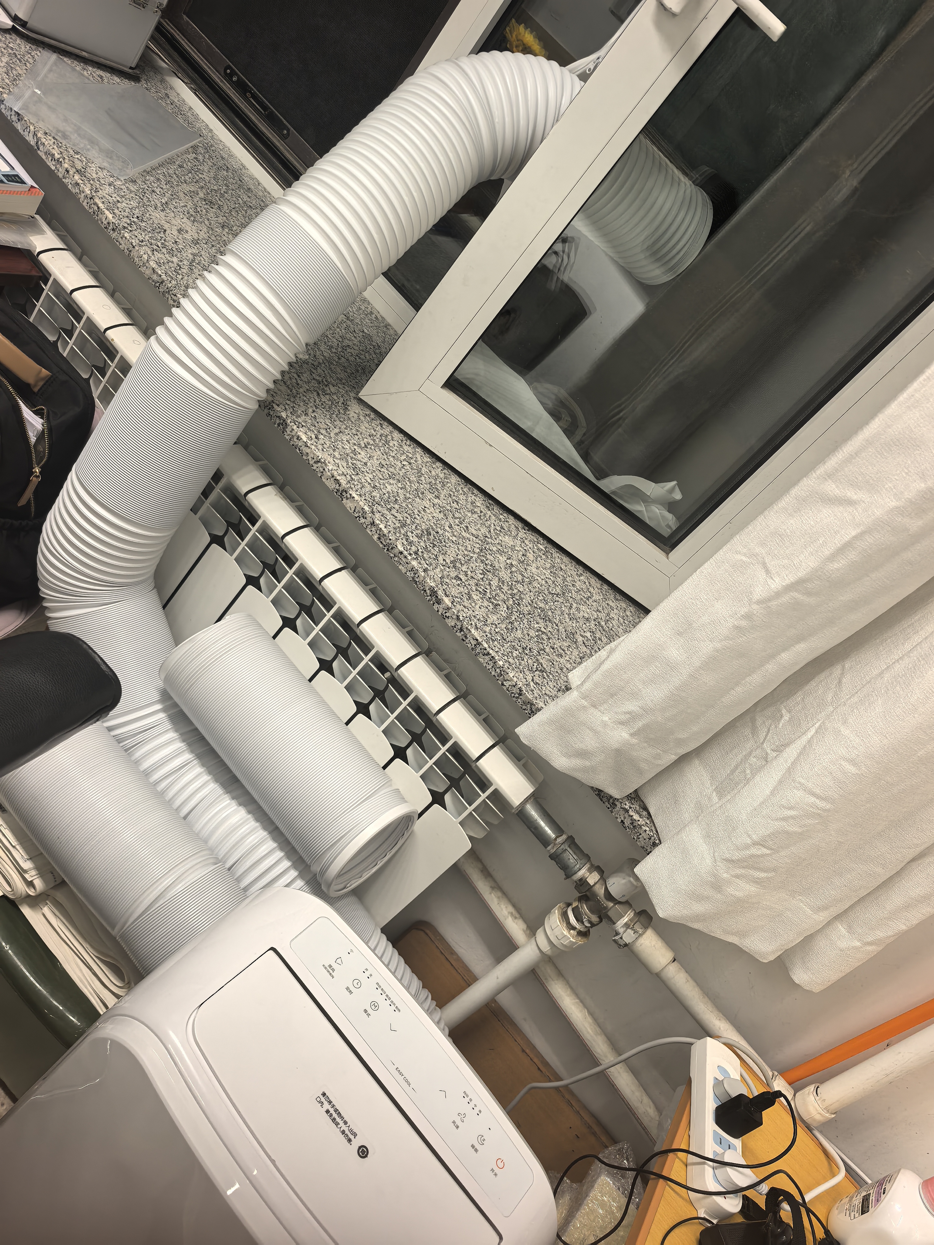 美的（Midea）移动空调变频家用一体机底噪免排水免专业安装 双管全直流家用除湿冷风厨房空调立式空调户外空调 2匹冷暖  单管定频大面积制冷热 实拍图