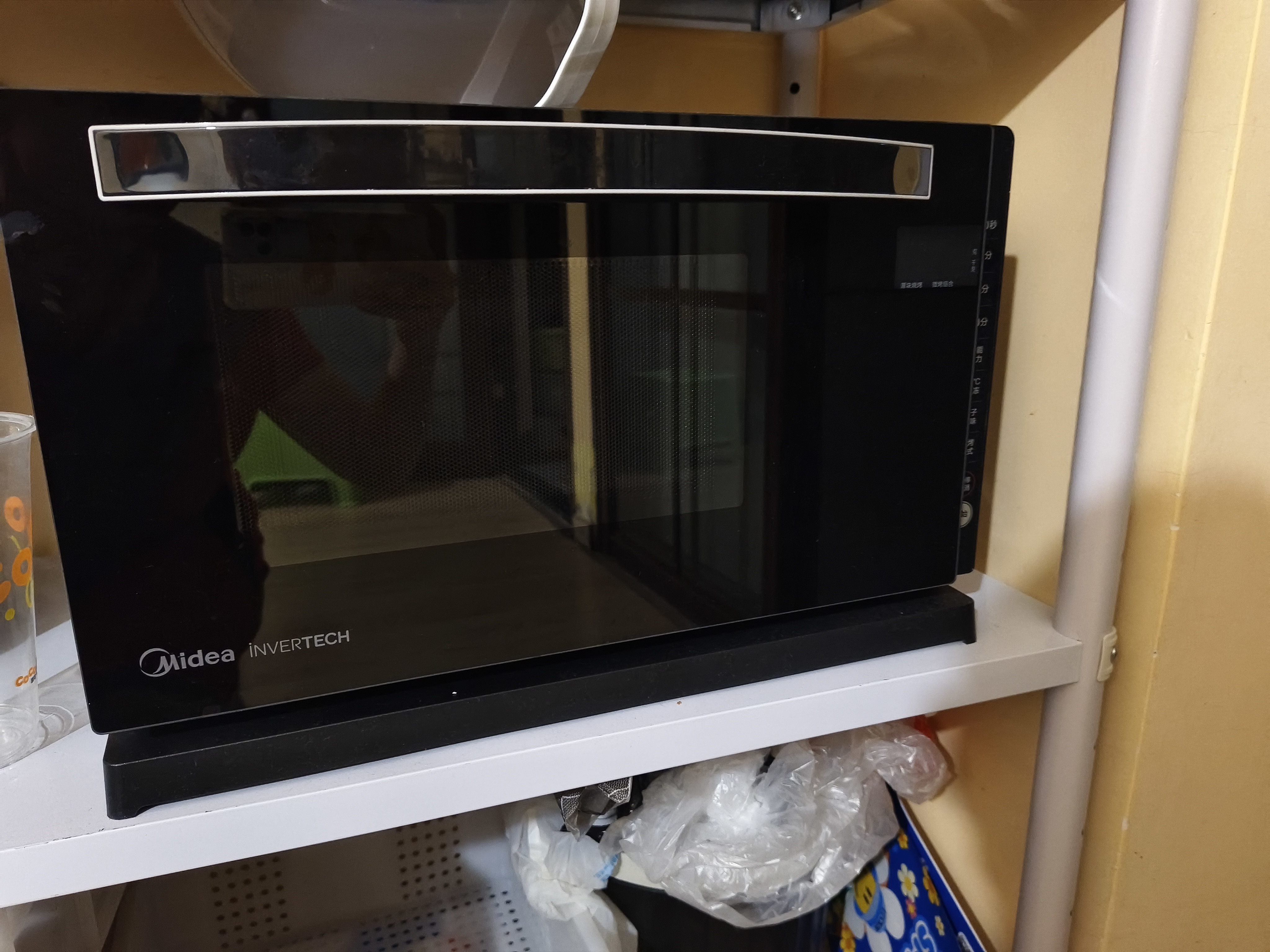 美的（Midea）【爆款】家用平板式下拉门 800W变频微波炉电烤箱一体机 大容量光波炉智能菜单微烤一体机M3-208E 微烤一体机 实拍图