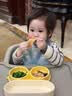 葆氏宝宝外出餐盘吸盘分格一体式儿童学吃饭训练硅胶辅食碗带盖吸管 实拍图