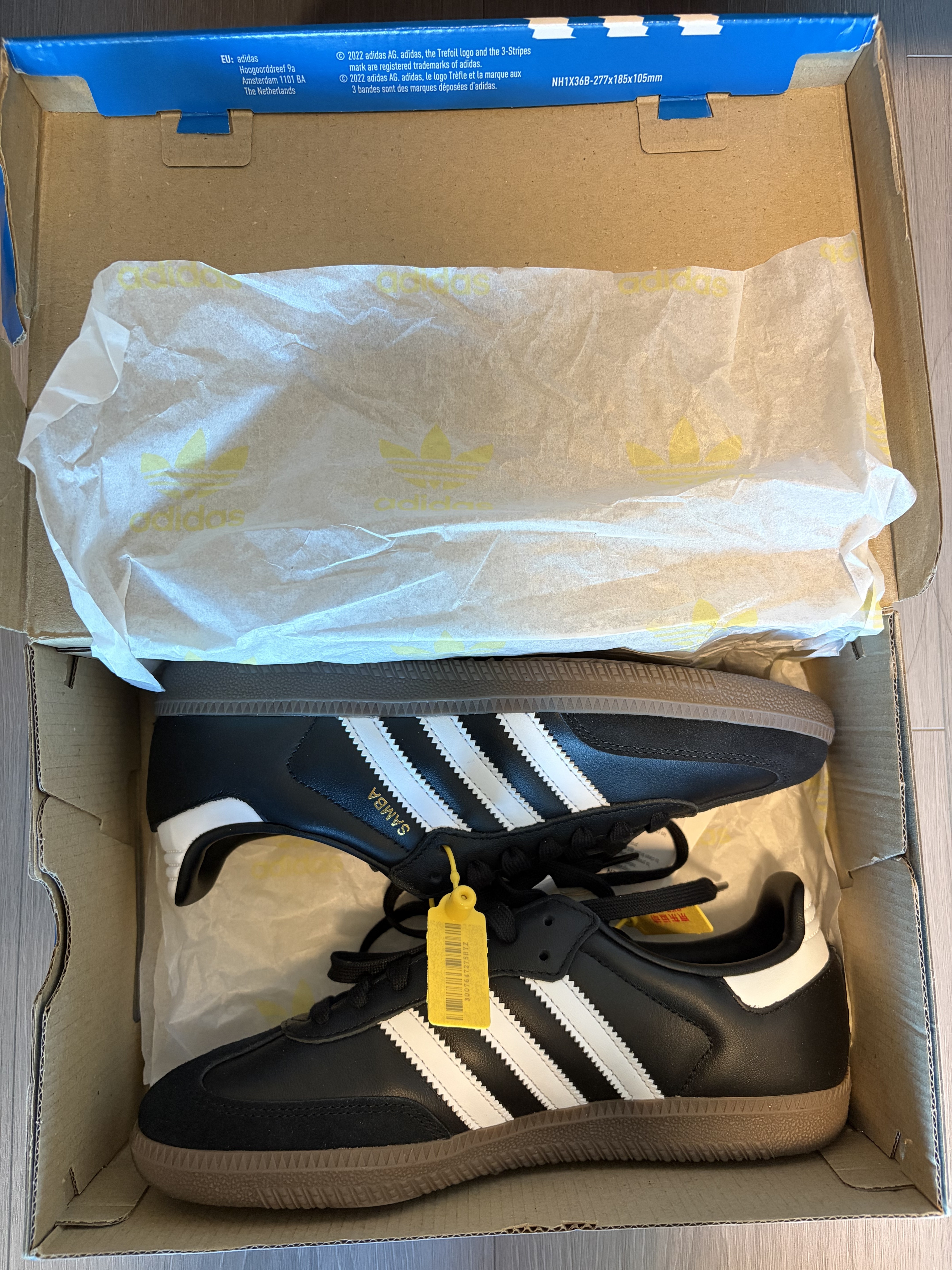阿迪达斯 adidas三叶草  samba T头鞋运动鞋男女休闲鞋B75807  38 实拍图
