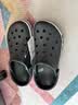卡骆驰（CROCS）贝雅卡骆班洞洞鞋轻便耐磨一脚蹬男休闲鞋女鞋时尚沙滩鞋|205089 黑色/白色-066(含智必星) 44 (280mm) 实拍图