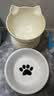 憨憨乐园猫碗陶瓷猫粮双碗斜口狗碗狗盆狗粮宠物幼猫咪吃饭食盆喝水喂食 实拍图