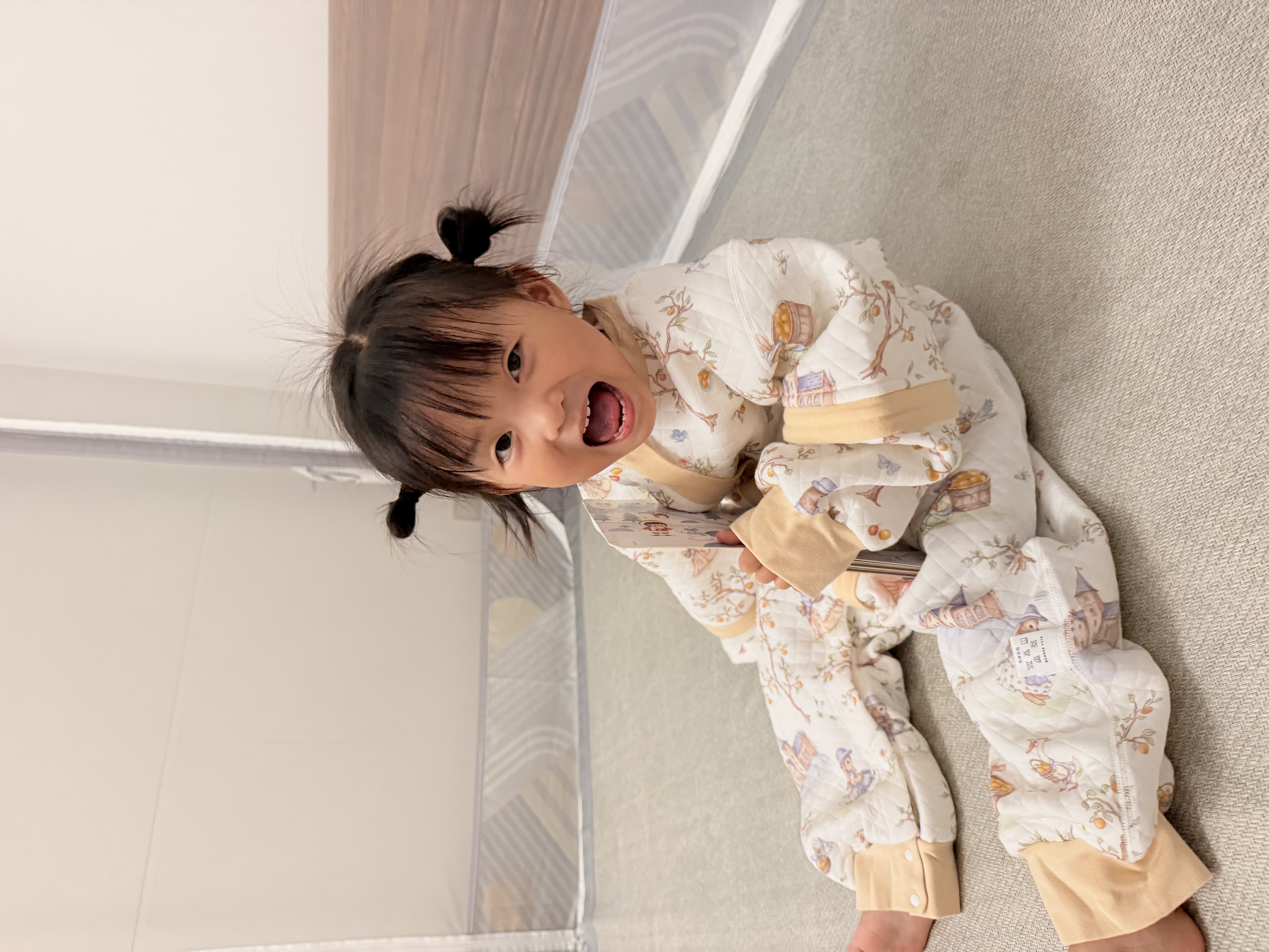 麦格萌婴儿睡袋纯棉恒温秋冬宝宝睡衣防踢被空气层夹棉分腿式睡袋2-4岁 实拍图