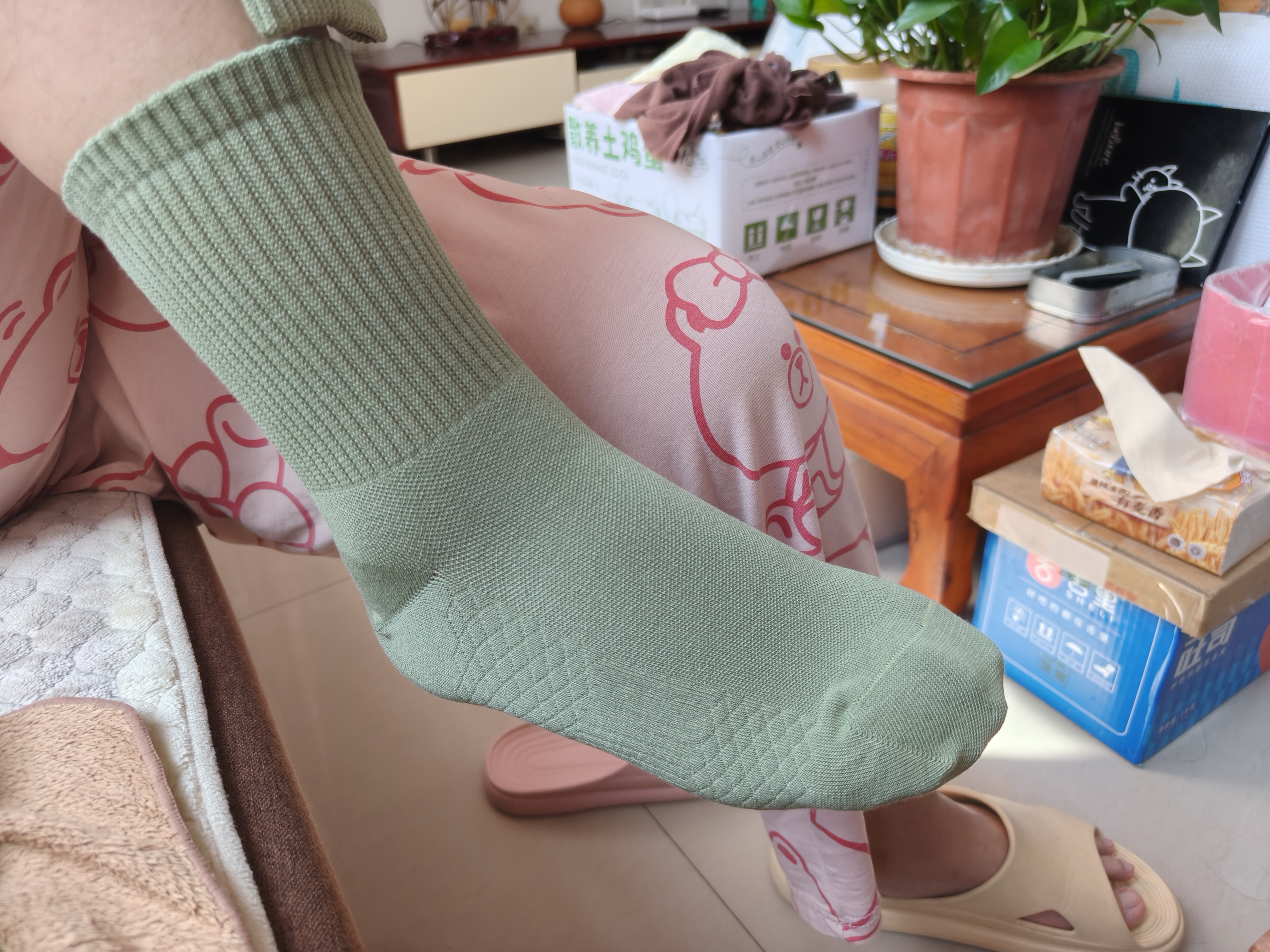 有棵树【肌理按摩】女士袜子女纯棉10A抗菌中筒袜吸汗透气防臭抗休闲袜 实拍图