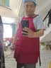 龙伟联合防水围裙餐饮专用定制印字奶茶店服务员工作围腰防水防油帆布围裙 实拍图
