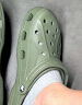 crocs卡骆驰洞洞鞋贝雅男鞋女鞋轻便耐磨一脚蹬拖鞋休闲鞋|10126 军绿色-309 45 (290mm) 实拍图