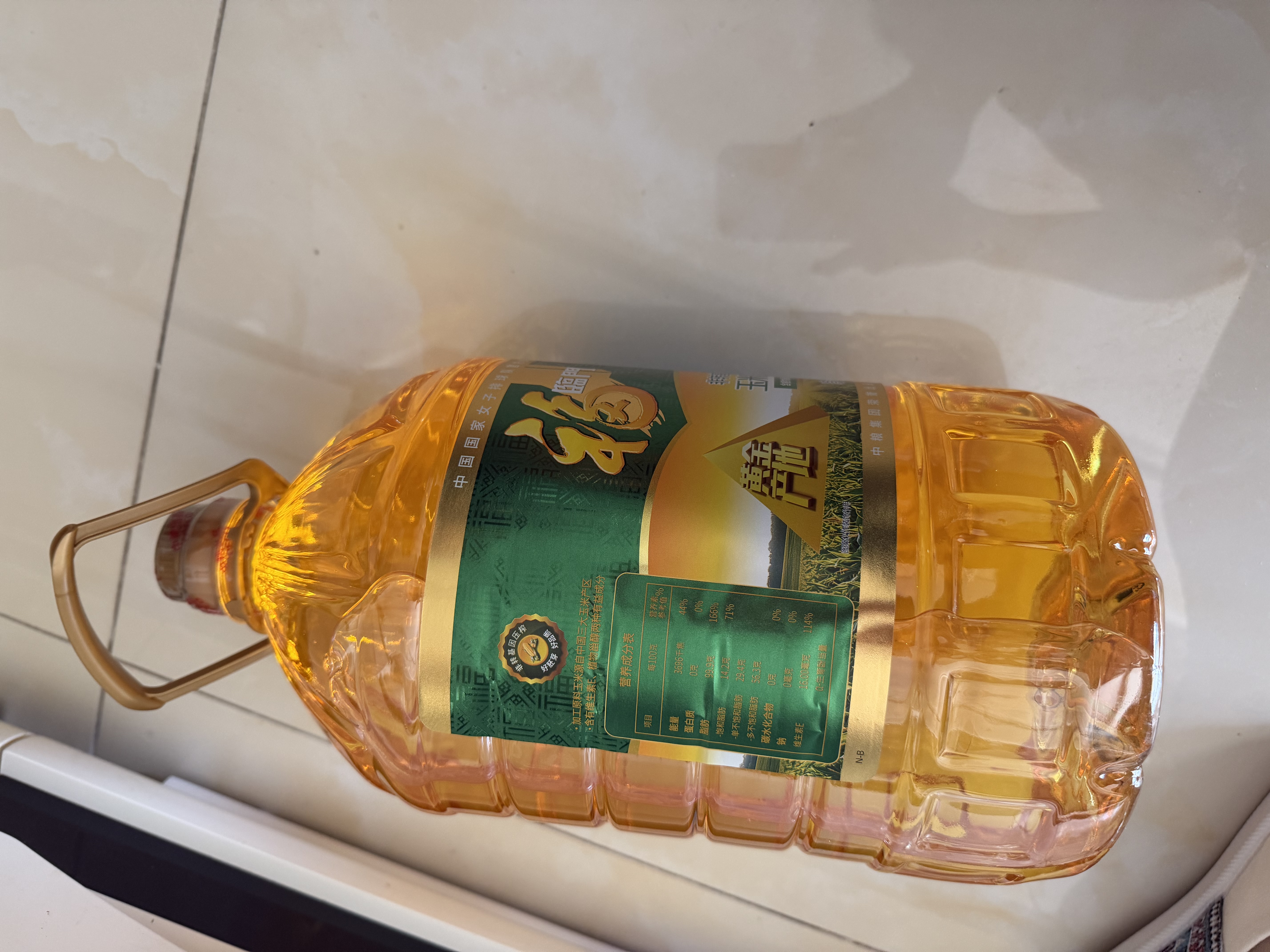福临门食用油 非转基因压榨一级黄金产地玉米胚芽油6.18L 中粮出品 实拍图