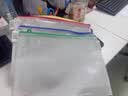 齐心（COMIX）10只A4文件袋透明拉链袋小学生科目分类袋办公资料袋试卷票据收纳拉边袋网格塑料考试文具袋EA1054 实拍图