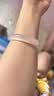 周六福（ZLF）白月光玉髓手镯荔枝冻女士宽条白透新中式平安镯 56mm 实拍图