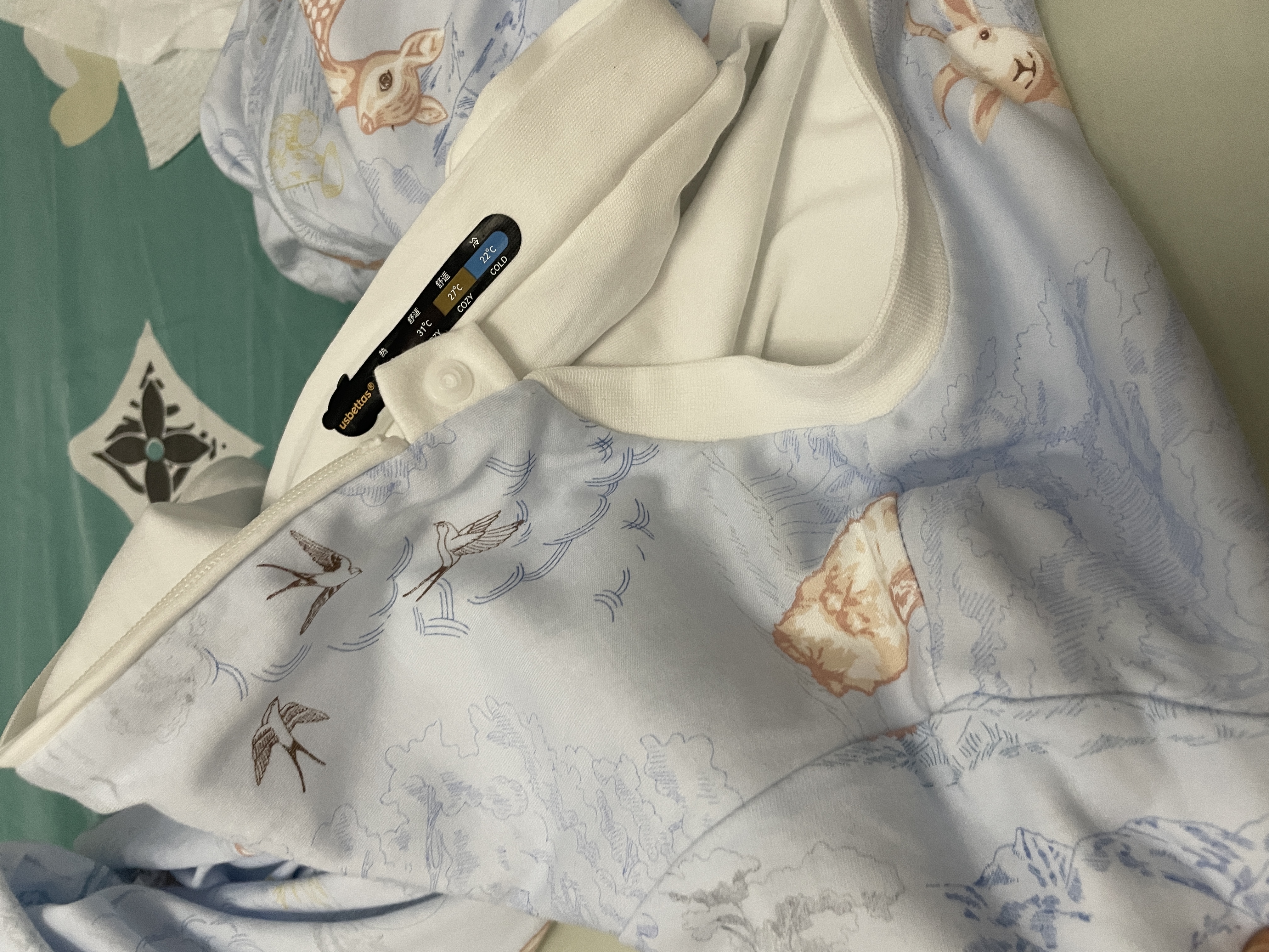 贝肽斯婴儿睡袋暖姜3.0儿童分腿睡袋婴幼儿防踢被睡衣春秋双层 花语L 实拍图