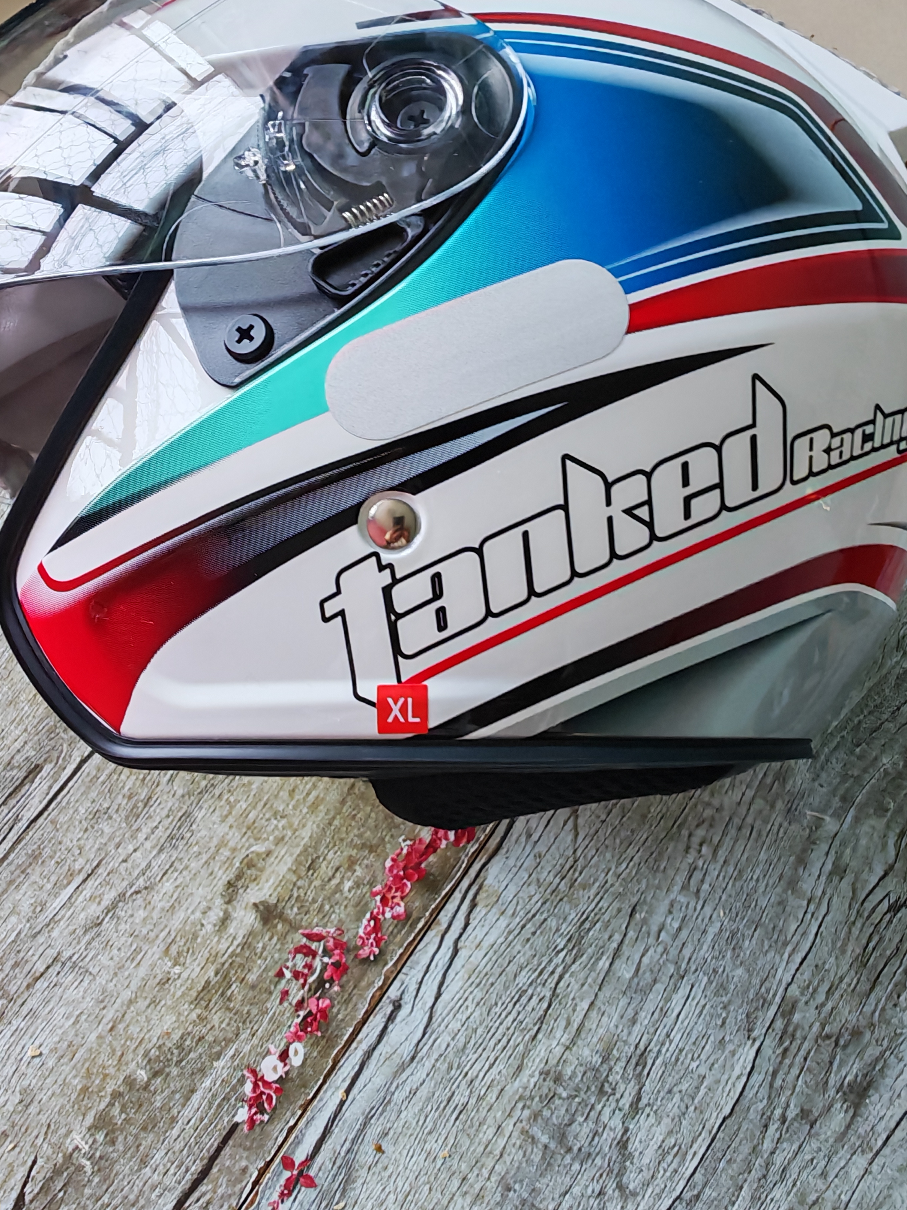 坦克（Tanked Racing）T536摩托车头盔半盔3C男女士防晒安全帽白色极光 实拍图