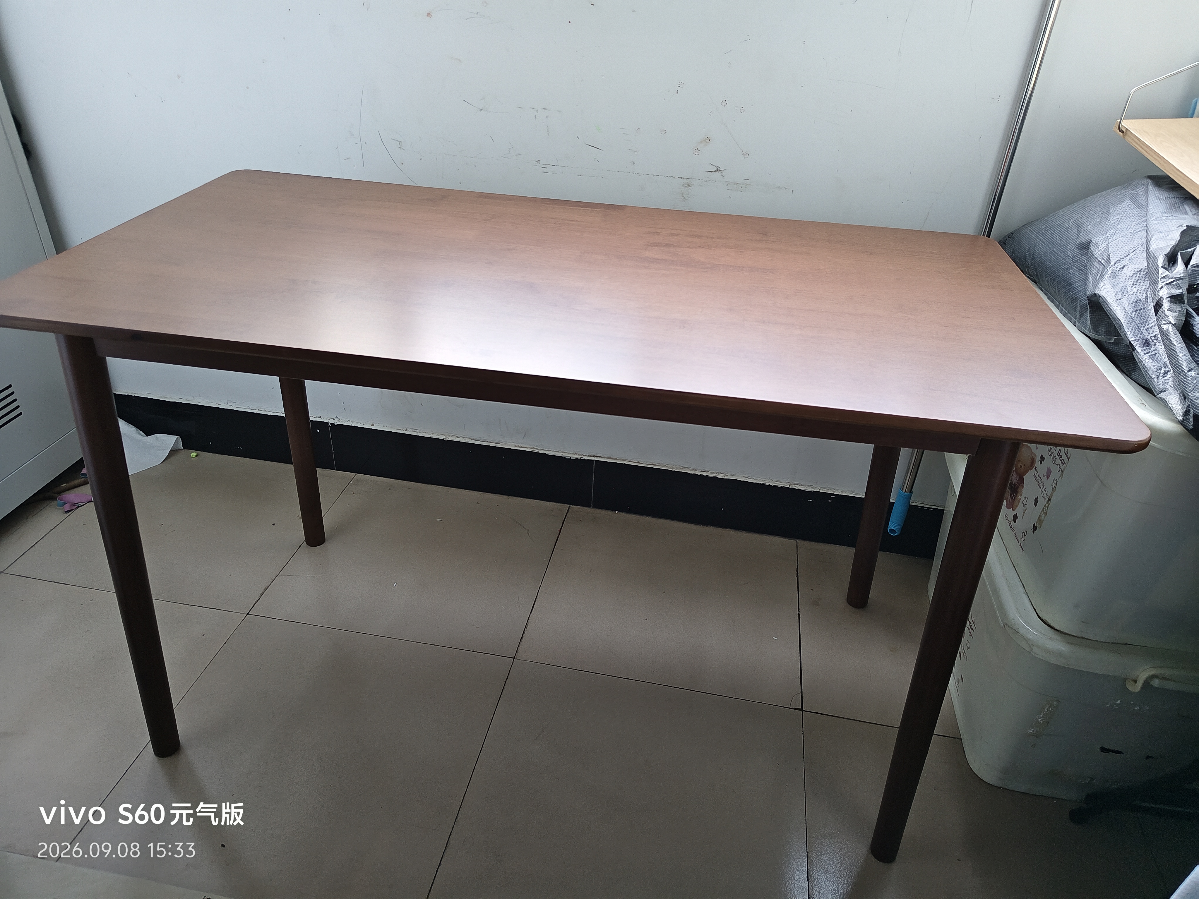 林之语全实木书桌家用学生写字学习桌工作台成人小户型卧室办公桌电脑桌 【热销主图款】深胡桃色120*60cm 实拍图